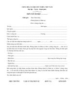 Mẫu đơn xin đi học trong nước