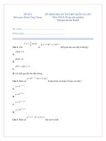 ĐỀ MINH HỌA KỲ THI THPT QUỐC GIA 2017