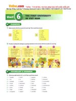 Bài tập Tiếng Anh lớp 7 Chương trình mới Unit 6: THE FIRST UNIVERSITY IN VIETNAM