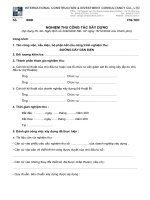 NGHIỆM THU CÔNG TÁC XÂY DỰNG-ĐƯỜNG DÂY ĐIỆN