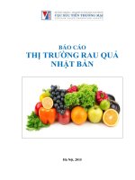 Báo cáo thị trường rau quả nhật bản