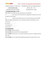 Đề thi học kì 1 môn Sinh học lớp 6 trường THCS Nguyễn Du, Giai Lai năm học 2016 - 2017