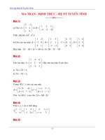 BÀI TẬP ĐẠI SỐ TUYẾN TÍNH