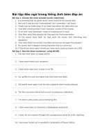 Bài tập đảo ngữ trong tiếng anh kèm đáp án