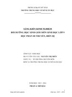 Sáng kiến kinh nghiệm bồi dưỡng học sinh giỏi môn sinh học lop 9