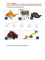 Đề thi học kỳ 1 môn Tiếng Anh lớp 2 Chương trình First Friend có file nghe và đáp án