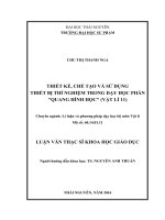 Thiết kế, chế tạo và sử dụng thiết bị thí nghiệm trong dạy học phần quang hình học (vật lý 11)