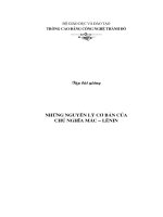 nguyên lý chủ nghĩa mác lê nin