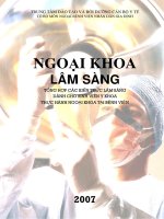 NGOẠI KHOA LÂM SÀNG TỔNG HỢP CÁC KIẾN THỨC LÂM SÀNG DÀNH CHO SINH VIÊN Y KHOA