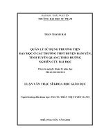 Quản lí sử dụng phương tiện dạy học ở các trường trung học phổ thông   huyện hàm yên   tỉnh tuyên quang theo hướng nghiên cứu bài học 