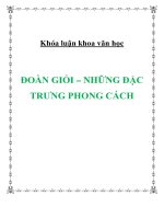 Đoàn giỏi – những đặc trưng phong cách