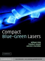 Compact Blue Green Lasers Cambridge Studies