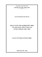 Thuật toán tìm nghiệm hữu hiệu của bài toán tối ưu hai cấp tuyến tính đa mục tiêu 