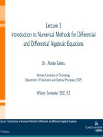 Introduction to Numerical Methods for Diferentia