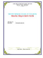 Dự án đầu tư xây dựng trang trại chăn nuôi Bù Đốp