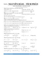 55 câu trắc nghiệm nguyên hàm, tích phân và ứng dụng   Đoàn Trí Dũng