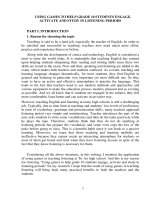 skkn USING GAMES TO HELP GRADE 10 STUDENTS ENGAGE, ACTIVATE AND STUDY IN LISTENING PERIODS 