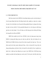 SKKN tổ chức sinh hoạt chuyên môn theo nghiên cứu bài học trong trường phổ thông ở bộ môn ngữ văn 