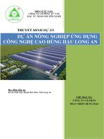 Dự án nông nghiệp ứng dụng công nghệ cao Hùng Hậu tỉnh Long An