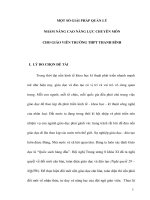 skkn một số giải pháp quản lý nhằm nâng cao năng lực chuyên môn cho giáo viên trường THPT thanh bình 