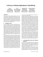 A Survey on Wavelet Applications in Data Mining