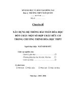 SKKN xây DỰNG hệ THỐNG bài TOÁN hóa học hữu cơ 