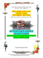 GIAO TRINH KINH TE HOC VIÊN NGHANH KE TOAN  KẾ TOÁN THỰC HÀNH Ở DOANH NGHIỆP