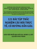 121 bài tập trắc nghiệm câu hỏi thực tế, có hướng dẫn giải   Nguyễn Bảo Vương