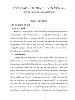 CÔNG tác KIỂM TRA CHUYÊN môn của HIỆU TRƯỞNG TRƯỜNG TIỂU học 