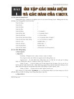 Các Hàm và Chức năng của Excel hỗ trợ trong công tác kế toán