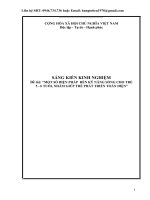 Một số biện pháp rèn kỹ năng sống cho trẻ 5 6 tuổi, nhằm giúp trẻ phát triển toàn diện 