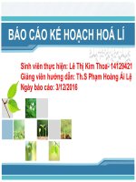 Bài 5 xác định hằng số tốc độ của phản ứng bậc 2