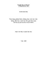 Vận dụng phép biện chứng duy vật vào việc  hướng dẫn học sinh tìm lời giải bài toán