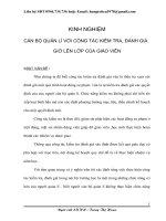 Công tác kiểm tra đánh giá giờ lên lớp của giáo viên