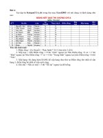 Bài 4:Tạo tập tin KetquaCCA.xls trong thư mục Excel2003 với nội dung và định dạng như sau:BẢNG KẾT QUẢ THI CHỨNG CHỈ A