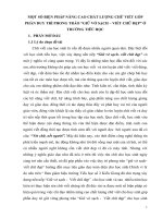MỘT số BIỆN PHÁP NÂNG CAO CHẤT LƯỢNG CHỮ VIẾT góp PHẦN DUY TRÌ PHONG TRÀO “GIỮ vở SẠCH – VIẾT CHỮ đẹp” ở TRƯỜNG TIÊỦ học 