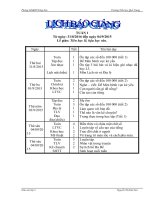 Lịch báo giảng giáo án lớp 4 