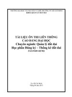 Tài liệu ôn thi liên thông cao đẳng đại học chuyên ngành quản lý đất đai học phần đăng ký thống kê đất đai