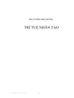 ĐỀ CƯƠNG BÀI GIẢNG TRÍ TUỆ NHÂN TẠO