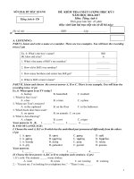 DE THI HK I TIENG ANH 6 DIEM (2016 2017) SGD BAC GIANG