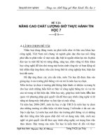 NÂNG CAO CHẤT LƯỢNG GIỜ THỰC HÀNH TIN học 7 