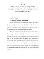 Nâng cao chất lượng đội ngũ giáo viên thông qua biện pháp bồi dưỡng thực hiện chương trình giáo dục mầm non