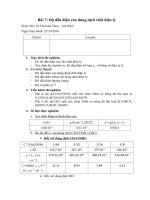 độ dẫn điện của dung dịch chất điện li