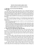 PP ĐO BÓC KHỐI LƯỢNG TRONG ĐỊNH GIÁ SẢN PHẨM XÂY DỰNG