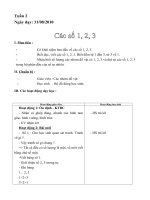 Giáo án lớp 1 tuần 2 1 2 3 