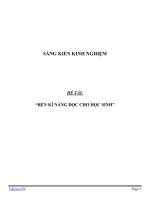 SÁNG KIẾN KINH NGHIỆM SKKN  rèn kĩ NĂNG đọc CHO học SINH 