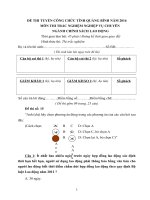 Đề thi tuyển công chức tỉnh quảng bình môn thi trắc nghiệm chuyên ngành chính sách lao động đề 15 