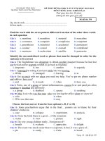 Đề thi thử đại học môn tiếng anh mã đê 359 