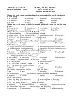 Đề thi THPT tiếng anh  2017 tổng hợp có đáp án chi tiết.