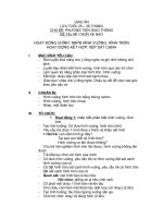 Giáo án mầm non đề tài bé chọn xe nào nhận biết phân biệt hình vuông, hình tròn 